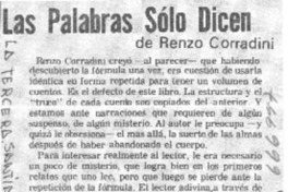 Las palabras sólo dicen.  [artículo]