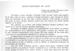 Algún recuerdo de ayer. Algún recuerdo de ayer.