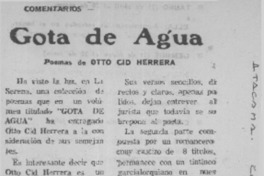 Gota de agua  [artículo] Sajor.