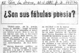 Son sus fábulas poesía?  [artículo] Julia Muñoz de Martínez.