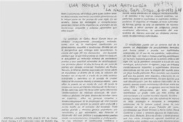 Una novela y una antología Una novela y una antología