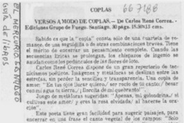Versos a modo de coplas. Versos a modo de coplas.