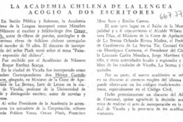 La Academia Chilena de la Lengua acogió a dos escritores.