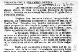 Virginia Cox y Fernando Debesa Virginia Cox y Fernando Debesa