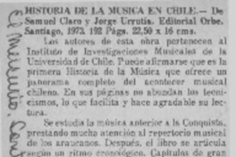 Historia de la música en Chile.  [artículo]