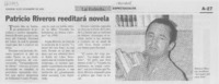 Patricio Riveros reeditará novela.