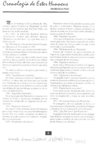 Cronología de Ester Hunneus (Marcela Paz)