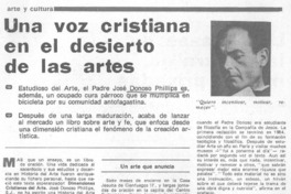 Una voz cristiana en el desierto de las artes Una voz cristiana en el desierto de las artes