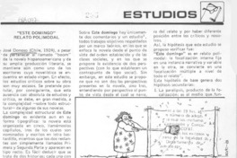 Este domingo, relato polimodal Este domingo, relato polimodal