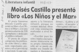Moisés Castillo presentó libro "Los niños y el mar".