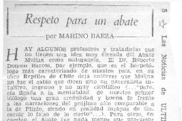 Respeto para un abate  [artículo] Marino Baeza.