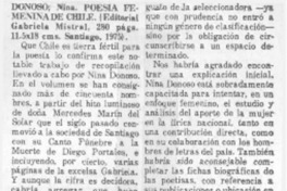 Poesía femenina de Chile