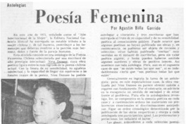 Poesía femenina Poesía femenina