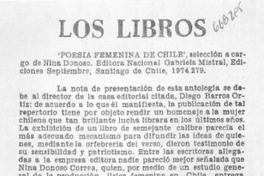 Poesía femenina de Chile