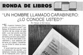 Un Hombre llamado carabinero, ¿lo conoce usted?. Un Hombre llamado carabinero, ¿lo conoce usted?.