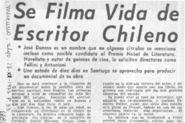 Se filma vida de escritor chileno