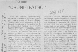 Croni-teatro. Croni-teatro.
