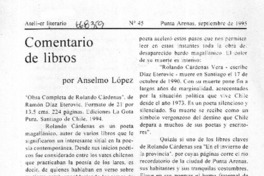 "Obra completa de Rolando Cárdenas" "Obra completa de Rolando Cárdenas"