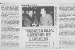 Caballo cojo", ganador de Laureles Caballo cojo", ganador de Laureles