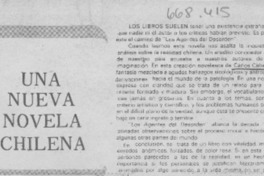 Una Nueva novela chilena. Una Nueva novela chilena.