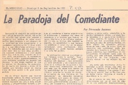 La paradoja del comediante