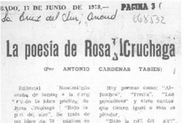 La poesía de Rosa Cruchaga La poesía de Rosa Cruchaga