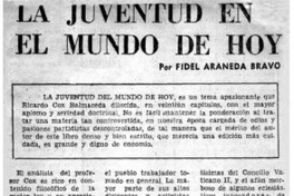 La juventud en el mundo de hoy La juventud en el mundo de hoy