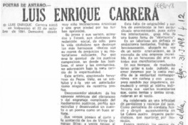 Luis Enrique Carrera. Luis Enrique Carrera.