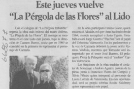 Este jueves vuelve "La pérgola de las flores" al Lido.