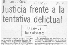 Justicia frente a la tentativa delictual Justicia frente a la tentativa delictual