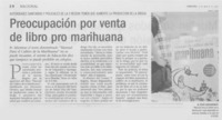 Preocupación por venta de libro pro marihuana.