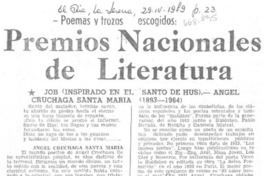 Premios nacionales de literatura