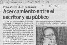 Acercamiento entre el escritor y su público. Acercamiento entre el escritor y su público.