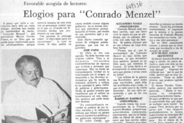 Elogios para "Conrado Menzel". Elogios para "Conrado Menzel".