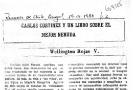 Carlos Cortínez y un libro sobre el mejor Neruda Carlos Cortínez y un libro sobre el mejor Neruda