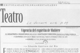 Vigencia del espíritu de Molière Vigencia del espíritu de Molière