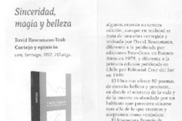 Sinceridad, magia y belleza Sinceridad, magia y belleza