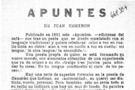 Apuntes de Juan Cameron
