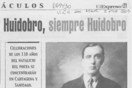 Celebran 110 años de natalicio de poeta Vicente Huidobro. Celebran 110 años de natalicio de poeta Vicente Huidobro.