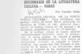 Diccionario de la literatura chilena-obras Diccionario de la literatura chilena-obras