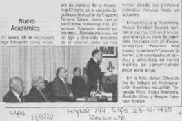 Nuevo académico. Nuevo académico.