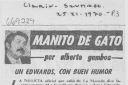 Un Edwards, con buen humor Un Edwards, con buen humor