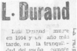 L. Durand L. Durand