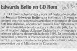 Edwards Bello en CD Rom. Edwards Bello en CD Rom.