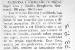 Persona y sociedad Persona y sociedad