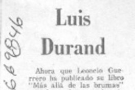 Luis Durand Luis Durand