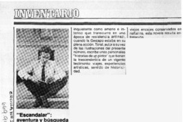 "Escandalar", aventura y búsqueda. "Escandalar", aventura y búsqueda.