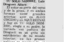 Tu solo nombre Tu solo nombre