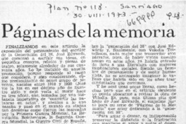 Páginas de la memoria