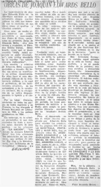 Obras de Joaquín Edwards Bello